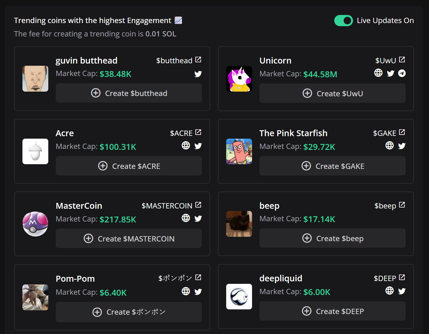 Copy Trending Coins preview